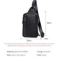 Bolsa De Pecho Para Hombre De Cuero Genuino Alta Calidad Bolso Cruzado De Moda Bolsa De Hombro Mensajera De Cuero Verdadero - details 7
