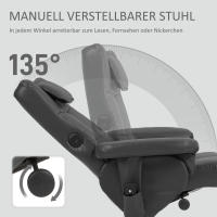 2025 Nuevo Reclinable de Masaje with Taburete y Almacenaje Reclinable para TV with Bolsos Laterales Piel Artificial 78x86x93cm Negro - details 2