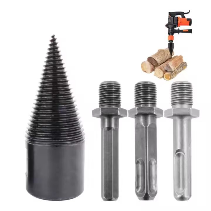 Piezas de corte, accesorios de perforación duraderos Partidor de troncos de leña, Partidor de troncos para leña Camping de una pieza - 1