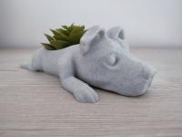 Maceta con forma de perro Staffordshire Bull Terrier - Decoración para el hogar y jardín - 3DRoots - details 0