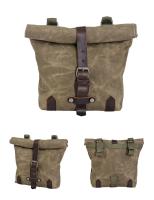 Bolsa De Motocicleta Impermeable De Lona Con Aceite Y Cera Vintage Mochila Cruzada Pequeña Para Almacenamiento Y Herramientas Delanteras De Coche Eléctrico - details 5