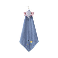 Toalla Cuadrada De Fleece Para Niños Coral Suave Y Gruesa Absorbente De Agua Con Dibujos Animados Colgante Para El Hogar - details 0