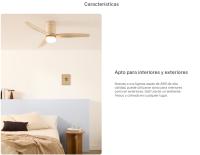 CREATE - Ventilador de Techo 40W Silencioso Ø112cm o Ø152cm) - 6 velocidades, Función verano/invierno,  Motor color Blanco, Con Luz- WIND CALM - details 0