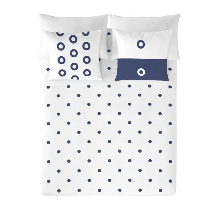 FUNDA NÓRDICA 100% ALGODÓN BECA BLUE POPCORN FABRICADO EN ESPAÑA - 1