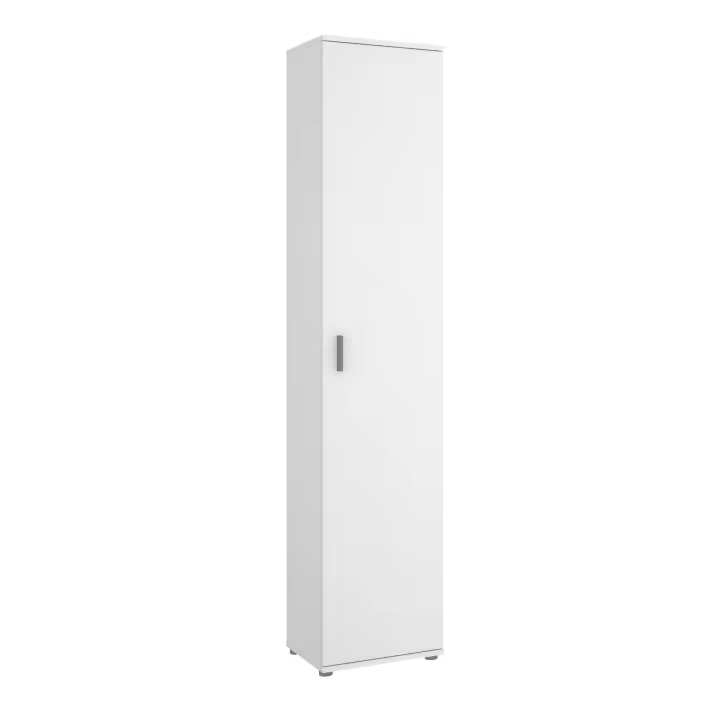 Armario Multiuso 1 Puerta Fit Blanco - Ropero Funcional 190x39x35 cm Armario para dormitorio - Fabricado en España - Melamina Alta calidad - Somnia Descanso - 1