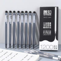 Juego De 12 Bolígrafos De Gel Triangulares 0.5mm En Colores Negro Azul Y Rojo Suministros Escolares Para Estudiantes Y Oficina - details 0