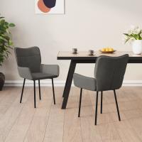 vidaXL Sillas de comedor 2 unidades terciopelo en color Verde oscuro/Gris claro/Amarillo y más | cómodas modernas ergonómicas para comedor cocina salón hogar - details 4