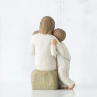 Estatua De Escultura Pintada a Mano Madre Con Niño Decoración Para Escritorio De Sala De Estar Regalo De Fiesta - details 2