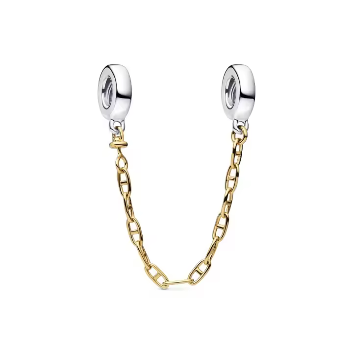 763904C00-05 - Cadena de Seguridad Alargada Bicolor en Plata de Ley y Baño de Oro de 14k – Pandora Moments 763904C00-05 PANDORA Raíz Novedades Joyas de Plata Joyas Pandora MUJER inicio Cadenas Pandora Mujer Pandora original - 1