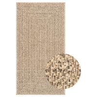 vidaXL Alfombra ZIZUR apariencia de yute interior y exterior 60x110 cm Estampado Rectangular,  Circular,  y mas Alfombras de área  Alfombra de Piso para Sala de Estar Dormitorio Habitación Salón - details 1