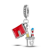 Tablero De Dibujo De Pigmento De Plata 925 Serie De Arte Figuras Famosas Charms De Cuentas Para Pulseras De 3mm Hechas a Medida Joyería Finos - details 5