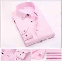 Camisa De Encaje Para Hombre Con Cuello En V Manga Larga Diseño Sólido Casual Adecuada Para Negocios Y Sociales En Colores Blanco Negro Azul Náutico - details 8