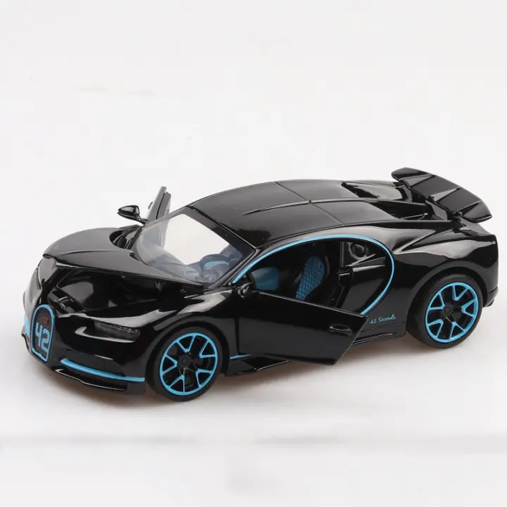 Modelo De Coche Chiron a Escala 1:32 Juguetes De Metal Con Luz Y Sonido Puertas Abiertas 3 Simulación Supercars Regalos Para Niños - 1
