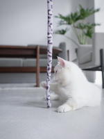 Juguete Interactivo Para Gatos Varita Telescopio Con Pluma Y Caterpillar Colorido Divertido Accesorio Para Mascotas Material Suave PP Y Veludo - details 11