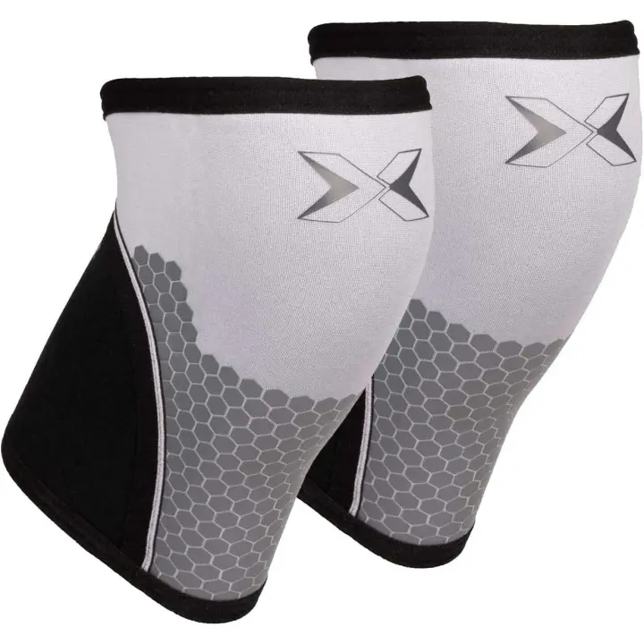 PICSIL Rodillera Neopreno Cross Training Hex Tech, 7mm, 2 Rodilleras Para Powerlifting y Halterofilia, Soporte Adicional, Unisex - 1