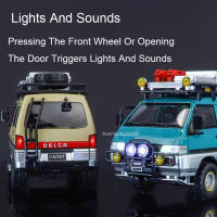 Modelo De Coche Mitsubishi Delica 1:24 RV De Camping Con Luz Y Música Vehículo Off-Road a Escala Puertas Abiertas Regalo De Navidad Para Niños Mayores De 14 Años Metal - details 8