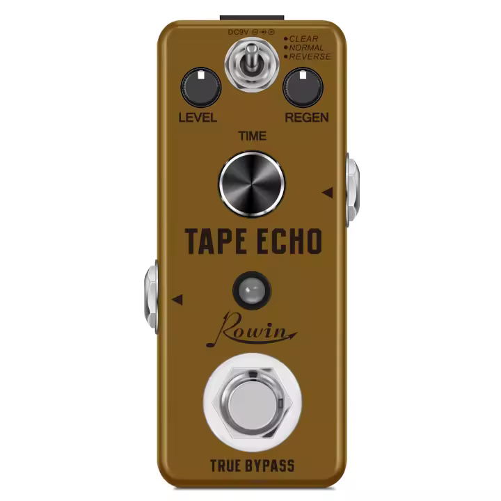 Pedal De Efectos Rowin Store Delay Con Efecto De Grabación En Cinta Tiempo De Retraso 100ms-0.6s DSP Flotante Verdadero 44.1K Modelos Clear Normal Reverse - 1