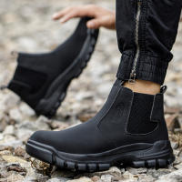 Botas De Seguridad Para Hombre Impermeables Con Punta De Acero Antigolpes Y Antipinchazos Para Actividades Al Aire Libre Senderismo Y Tácticas - details 9