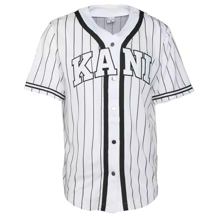 Camiseta Karl Kani Serif Pinstripe Baseball Shirt - 1