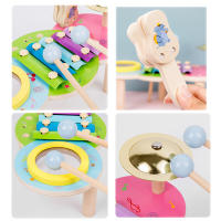 Juego De Música Para Bebés Y Niños Tabla De Música Multifuncional De Madera Set De Batería Educativo Juguete Musical Para Niños Regalo Para Bebé - details 28