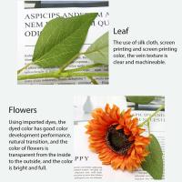 Bouquet De Girasol Artificial En Soltero Decoración Para La Casa Y Mesa Estilo De Flor De Seda Para Bodas Al Aire Libre Y Cumpleaños - details 10