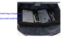 Mochila Impermeable Para Hombres Ultra Ligera Estilo Clásico Con Capa De Computadora De 15.6' Mochila De Hombro Suave Material Nylon Con Costuras Embossing - details 6