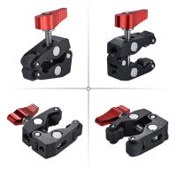 Adaptador De Doble Cabeza De Bola Super Clamp Para Cámara Y Monitor Con Base De 360° Compatible Con Tornillos De 1/4 "-20 Y 3/8 "-16 Para Video - details 1
