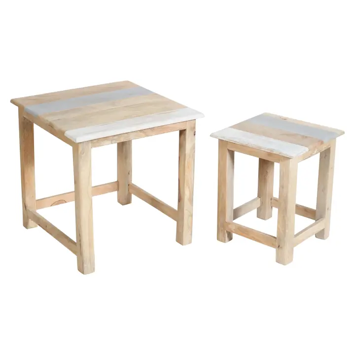 SET 2 MESAS MADERA HM181014 FIJALO - 1