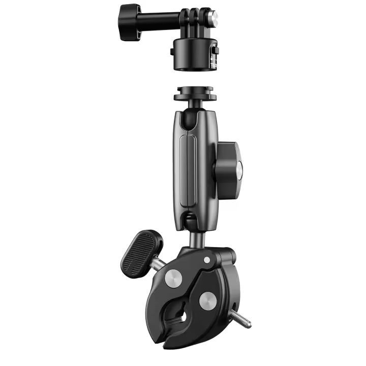 TELESIN Clip De Ciclismo Para Motocicleta Con Liberación Rápida Magia Del Brazo 360° Aluminio Super Abrazadera Para Cámara GoPro Acción De Cámara De Acción - 1