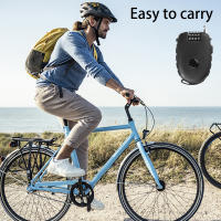 Cerradura De Combinación Para Casco De Motocicleta Herramienta De Bloqueo Con Cadena Telescópica Coded 4 Dígitos Anti-Robo - details 5