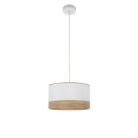 Fabrilamp - Colgante Olga 1xe27 Blanco/blanco-mad.clara Regx30x30 Cm - details 0