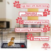 AREBOS Jaula para perros S Caja de transporte para perros Caja celosía plegable - details 7