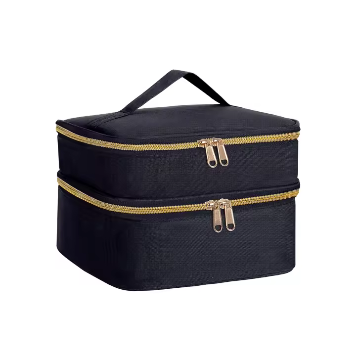 Bolsa De Almacenamiento Para Esmaltes De Uñas Y Cosméticos Doble Capa Bolsa De Viaje Diario Para Manicura Aceites Esenciales Y Sets De Cosméticos - 1