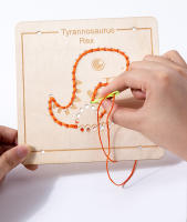 Juguete Educativo De Madera Para Niños Con Puzle De Bordado Y Hilo Patrón Cartoon Juego De Actividad De Tejido Para El Tablero Ocupado Regalo Para Niños - details 4