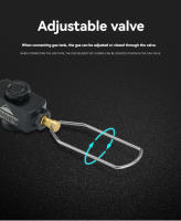 CAMPINGMOON Tubo De Gas Con Válvula Para Estufa De Inversión Alta En Camping Extensión De Tanque Plano De Gas Adecuado Para Uso Exterior Material De Aluminio - details 2