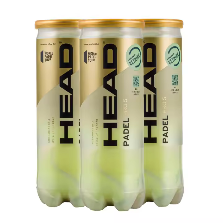 Head Padel PRO S (2023) - Lote Pack 3 Botes, 9 Pelotas Padel, Profesionales, Super Veloces, Homologadas, Máxima Calidad, Rendimiento - 1