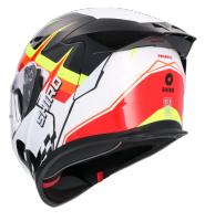 CASCO INTEGRAL MARCA SHIRO RAPTOR PEGASUS BLANCO PERLADO Y ROJO - details 1