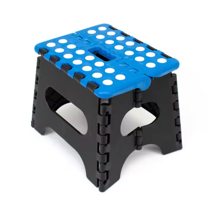 Taburete Plegable Multiusos The Secret Home - Escalera Antideslizante para Cocina o Baño - PVC Resistente - Soporta Hasta 150 Kg - 1