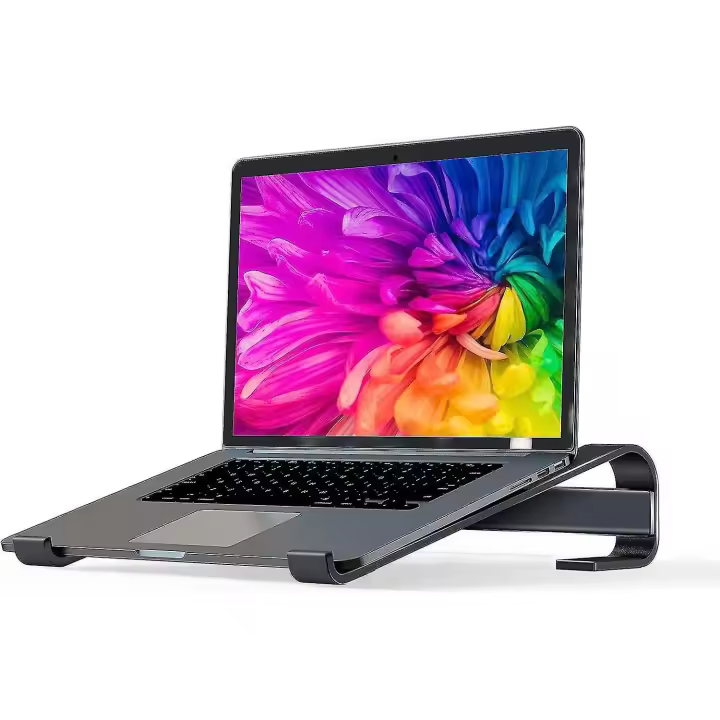 Soqool-Soporte para ordenador portátil para escritorio, soporte ergonómico de aluminio ventilado, compatible con Macbook Air Pro Dell Xps Hp 1 - 1