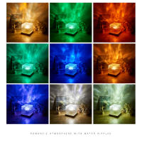 Lámpara Creativa De Cristal Con Proyector De Estrellas Y Luz De Ondas De Agua Rotativas Para Decoración De Habitaciones Luz Ambiente LED Incluida Sin Baterías Necesarias - details 4