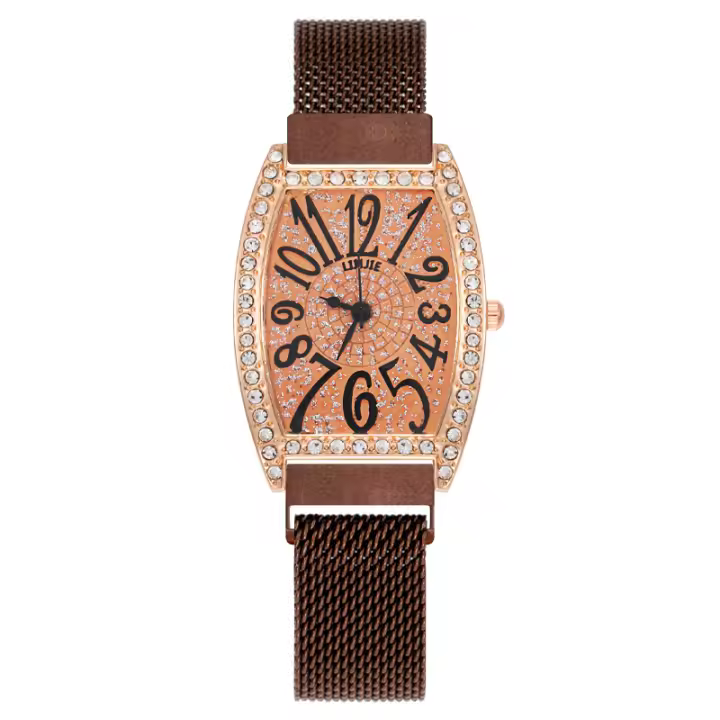 Diamantes Números Tonneau Correa de chupete Reloj de señora Reloj de señora - 1