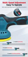 Máquina De Pulir Coche 12V Inalámbrica Con 8 Velocidades Herramienta De Cera Y Reparación Automotriz Pulidora Eléctrica - details 3