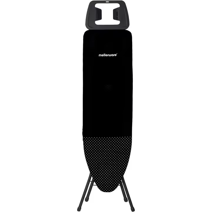 Mellerware - Tabla de Planchar Steezy Boar. Altura Regulable. Funda Resistente 100% Algodón. Gran Superficie 110x32.5cm. Estructura para plancha. Ligera Manejable. Patas Antideslizantes - 1