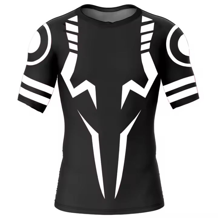 Camiseta De Compresión 3D Para Hombres Deporte Rápido Secado Tops De Gimnasio Fitness Camisetas De Base De Anime Rash Guard - 1