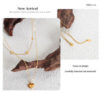 Encanto Collar de corazón para mujer, cadena de acero inoxidable chapada en oro, collar de boda, joyería de estilo bohemio, regalo para mujer - details 8