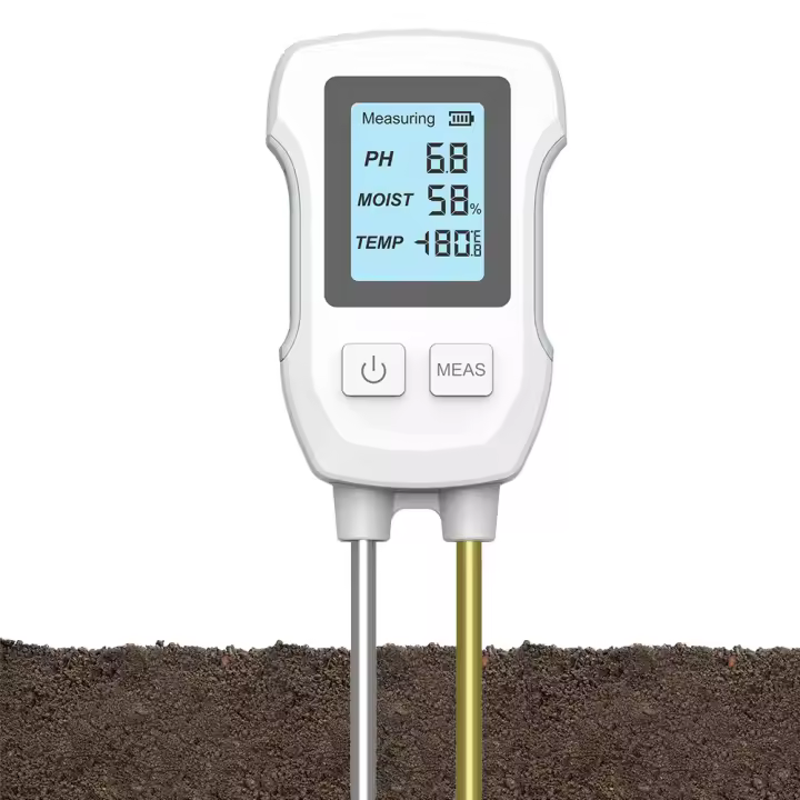 Medidor De Tierra Digital 3 En 1 PH/Moistura/Temperatura Sensor Metálico Resistente Al Calor Monitor De Humedad Para Plantas De Flores Jardinería - 1