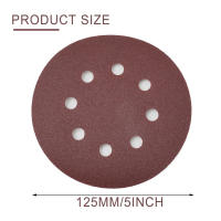 10pcs Disco De Arena 125mm 5 Pulgadas 8 Agujeros Adhesivo Bloque De Abrazo Para Bricolaje Madera Metal Pulido Orbal Sándwich - details 6