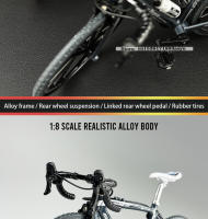 Mini Modelo De Bicicleta De Aleación 1:8 Con Estante De Estacionamiento Metal Diecast Regalo Para Niños Juguete De Simulación Azul Bicicleta De Montaña Para Niños Y Adolescentes - details 2