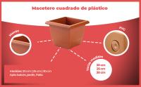 Banner - Macetero cuadrado de plastico