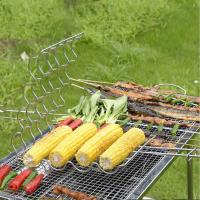 UD - Rejilla para Barbacoa de Acero Inoxidable con Mango de Madera – Maiz – Parrilla Antiadherente para Maiz– Kmt Style - details 2
